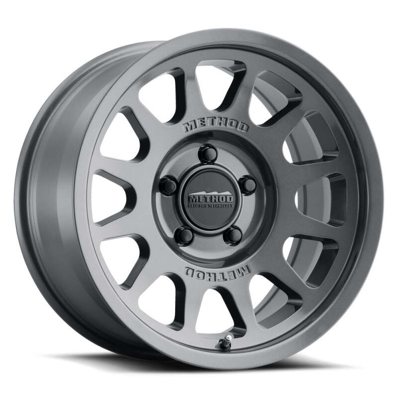 Method Wheels MR703 Bead Grip 17x8.5 Gloss Titanium Wheel, 6x5.5 Bolt Pattern, +35mm Offset