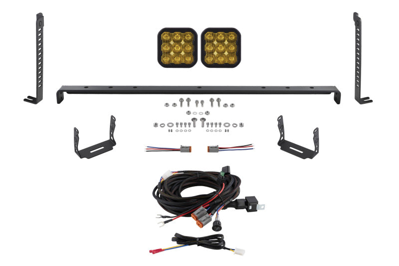 Diode Dynamics DD7541 SS5 Stealth Grille LED 2-Pod Kit for 2014-2024 Toyota 4Runner, Yellow Pro Driving