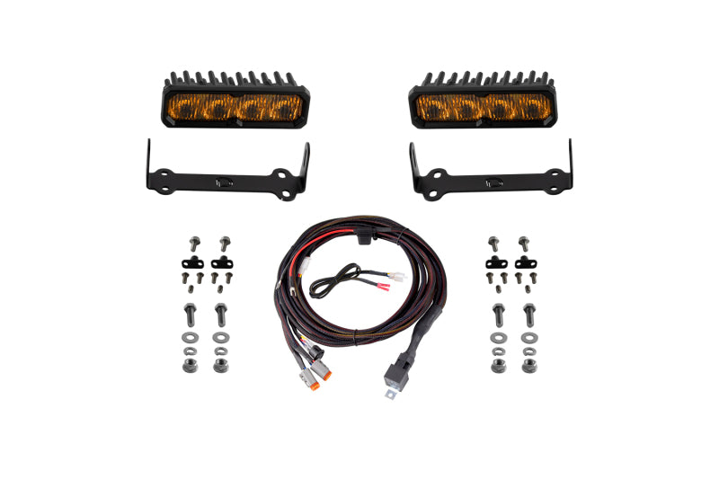 Diode Dynamics DD8600 SS6 Pro LED Light Bar Kit for 2014-2024 Toyota 4Runner, Amber Backlight