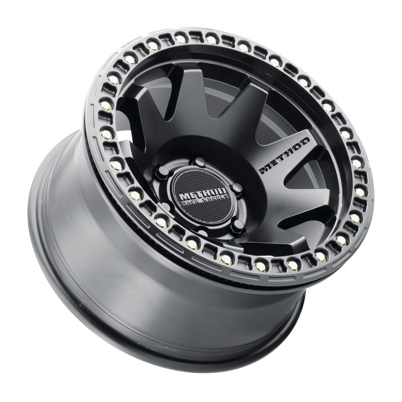 Method Wheels MR108 17x9 Matte Black Beadlock Wheel, -44mm Offset, 6x5.5 Bolt Pattern
