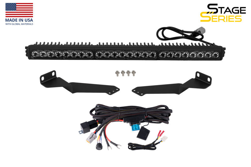Diode Dynamics DD8707 Stealth SS30 Sport Yellow Driving Light Bar Kit for 2016-2023 Toyota Tacoma