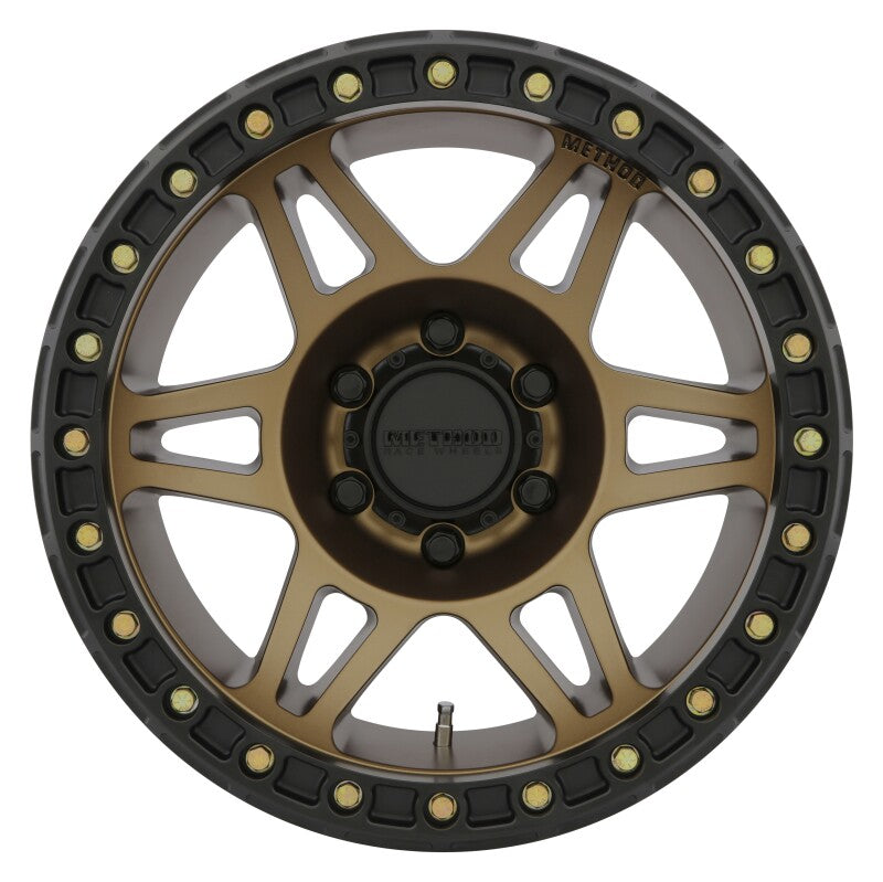 Method Wheels MR106 Beadlock Wheel, 17x9, -44mm Offset, 5x5 Bolt Pattern, Bronze