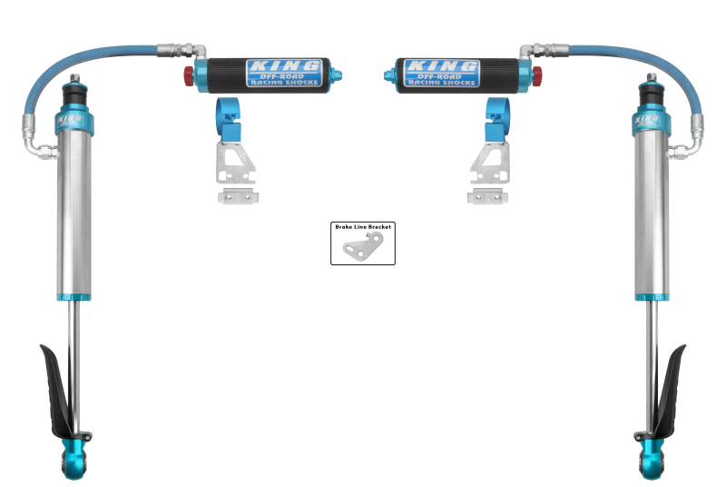 King Shocks 25001-409A Rear 2.5-Inch Remote Reservoir Shocks with Adjuster for 2024-2025 Toyota Tacoma