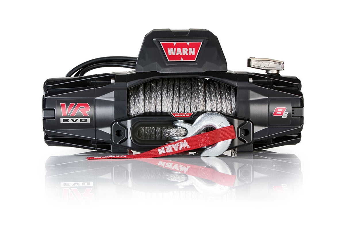 WARN 103251 VR EVO 8-S 8,000 lb Winch with Synthetic Rope and Hawse Fairlead