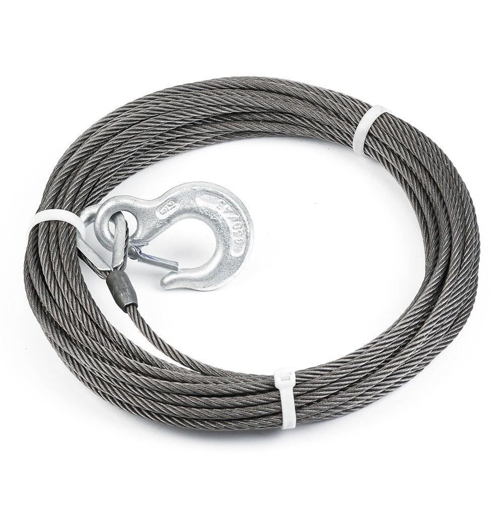 WARN 24891 Wire Rope Assembly, 1/4 in x 50 ft, Galvanized Steel