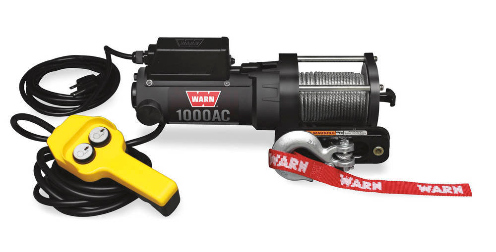 WARN 80010 1000 AC 120V Electric Winch with Steel Rope and Hawse Fairlead
