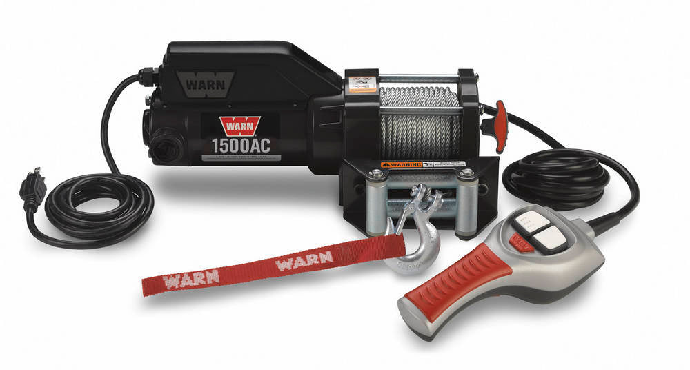 WARN 85330 1500 AC 120V Electric Winch with Steel Rope and Roller Fairlead