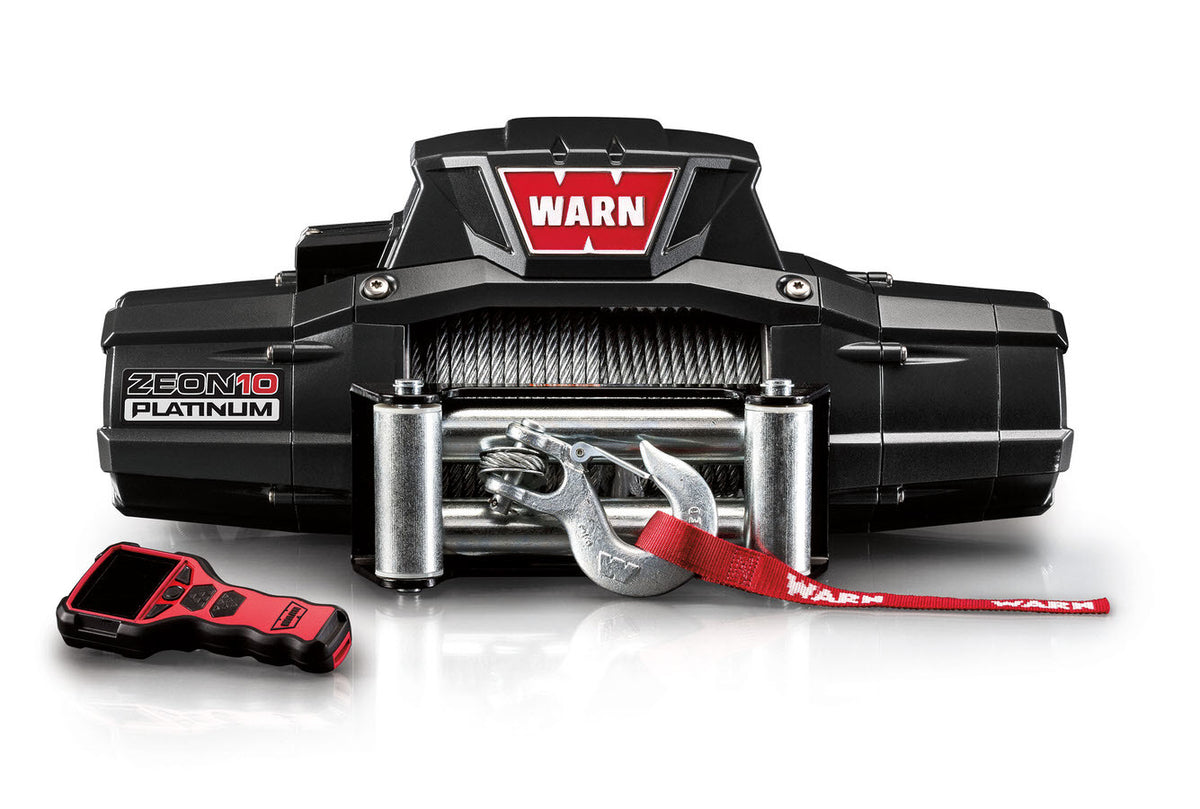 WARN ZEON 10 Platinum 10,000 lb Winch with Steel Rope, Roller Fairlead and Wireless Remote - Part Number 92810