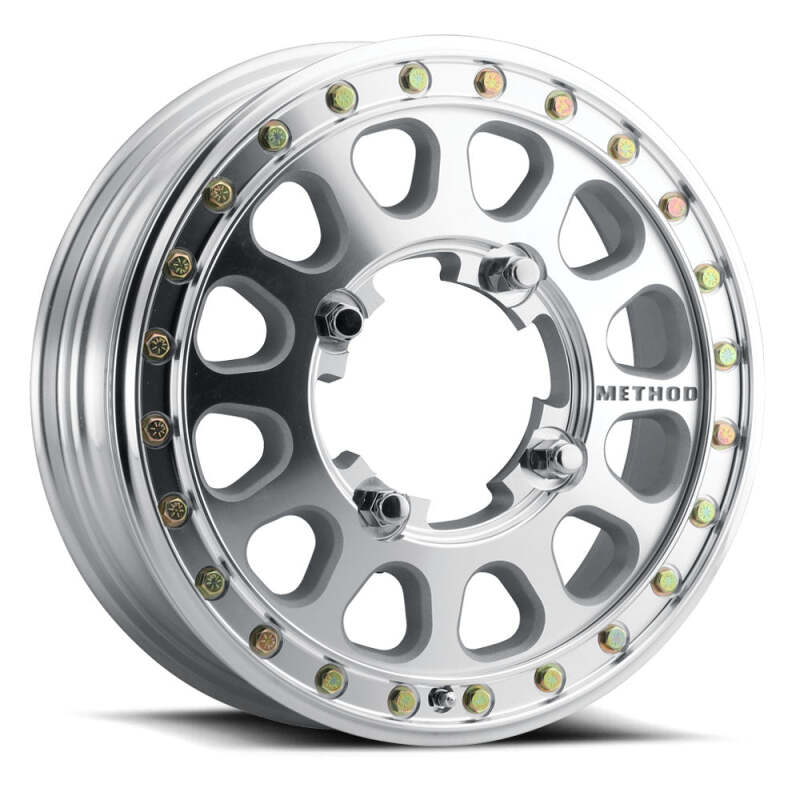 Method Wheels MR401-R Beadlock UTV Wheel, 15x5, 5x4.5 Bolt Pattern, -20mm Offset, Polished