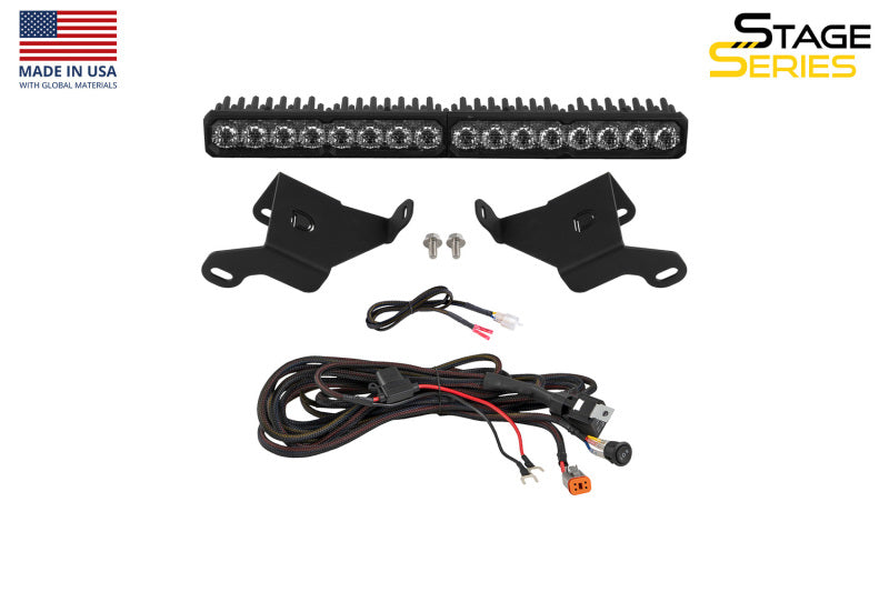 Diode Dynamics DD8684 Stealth Bumper LED Lightbar Kit for 2022–2026 Toyota Tundra, SS20 Sport White Driving, Amber Backlight