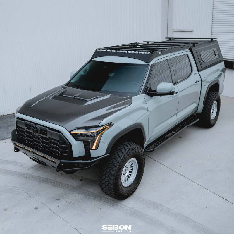 Seibon HD23TYTU-RR RR-Style Carbon Fiber Hood for 2022–2024 Toyota Tundra and 2023–2024 Toyota Sequoia
