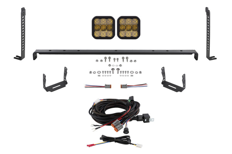 Diode Dynamics DD7537 SS5 Stealth Grille LED 2-Pod Kit for 2014-2024 Toyota 4Runner, Yellow Pro Combo