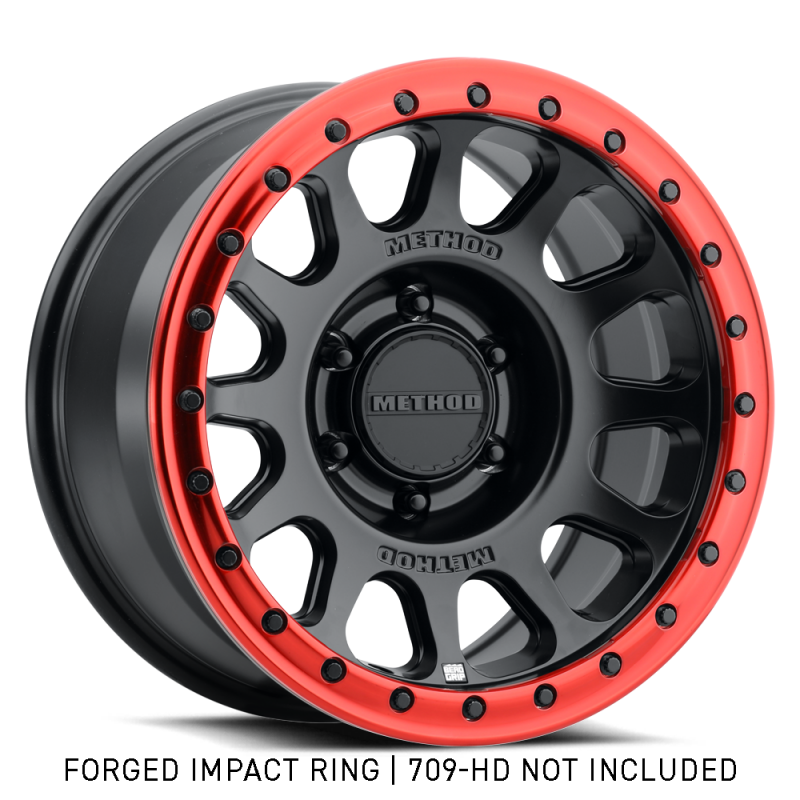 Method Wheels GR-10017-R 17-Inch Forged Beadlock Ring, Style 1, Red