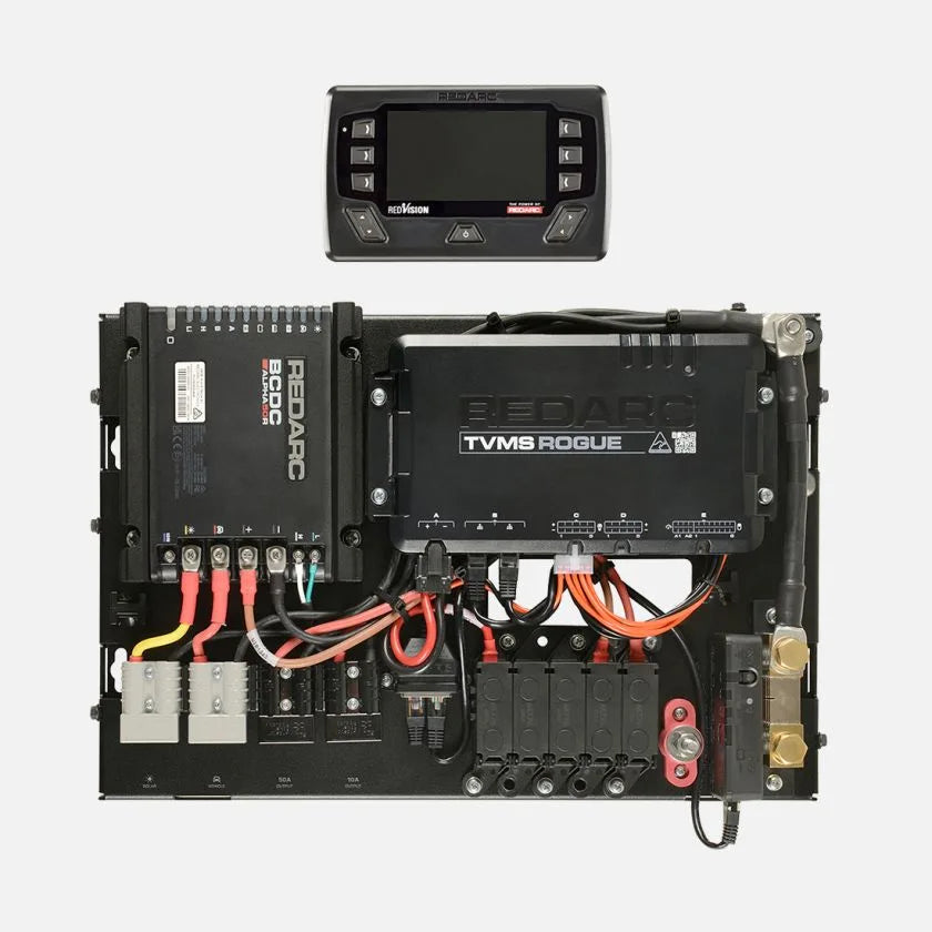 REDARC REDWorks Pioneer50 Power Panel w/50A BCDC Alpha R Battery Charger & TVMS Rogue
