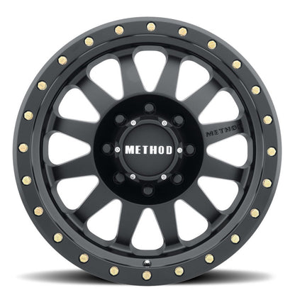 Method Wheels MR304 Double Standard 17-Inch Matte Black Wheel, 8x6.5 Bolt Pattern, 0mm Offset