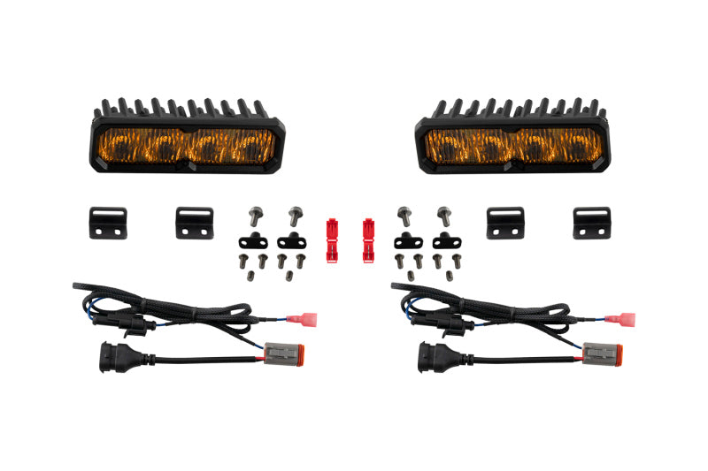 Diode Dynamics DD8584 SS6 SAE Fog Light Kit for 2022-2026 Toyota Tundra and 2023+ Toyota Sequoia, Yellow 3000K
