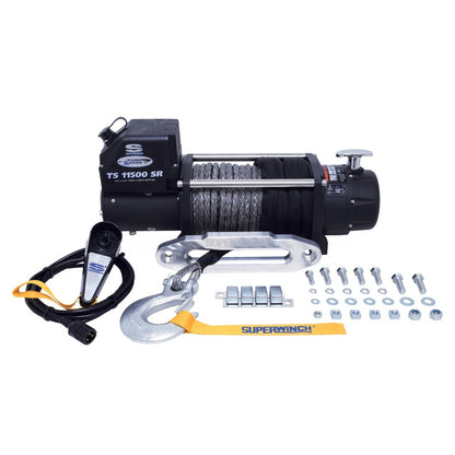 Superwinch Tiger Shark 11500 Winch with Synthetic Rope, 12V DC, Part Number 1511201