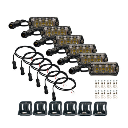 Nacho Offroad Technology NANO NAN116 6-Pack Scene Lights with White Projection and Amber Backlight