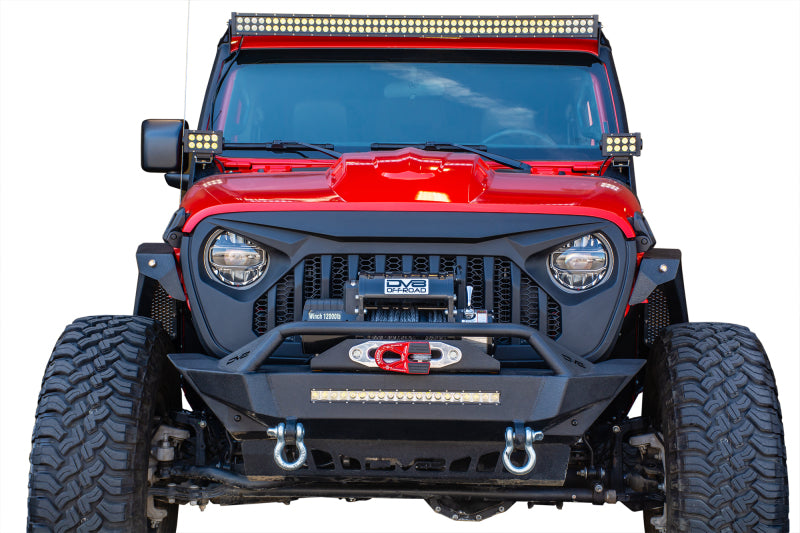 DV8 Offroad GRJL-01 Angry Replacement Grille for Jeep Wrangler JL and Gladiator JT