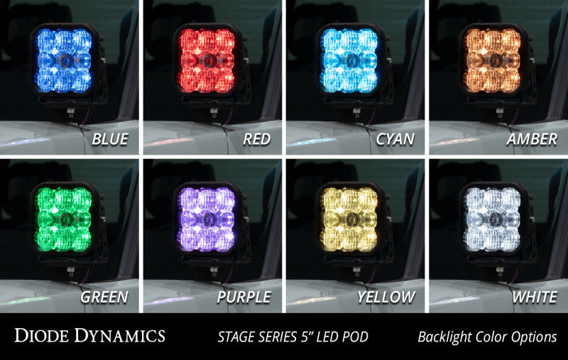 Diode Dynamics DD7389 Stage Series Ditch Light Kit for 2022+ Toyota Tundra, C2 Sport White Combo