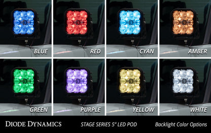 Diode Dynamics DD7389 Stage Series Ditch Light Kit for 2022+ Toyota Tundra, C2 Sport White Combo