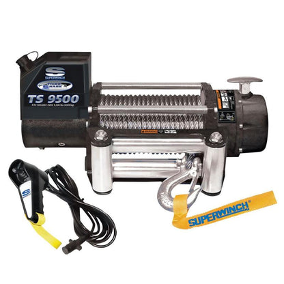 Superwinch Tiger Shark 9500 Winch, 12 Volt, 9,500 lb. Capacity, Steel Rope, Part Number 1595200