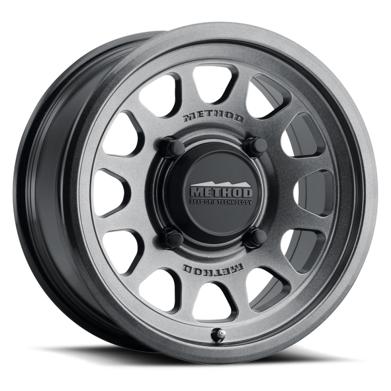 Method Wheels MR414 Bead Grip 15x10 Graphite UTV Wheel, 5x4.5 Bolt Pattern, +25 Offset