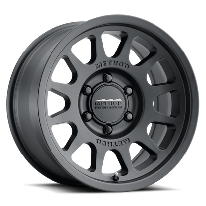 Method Wheels MR703 17-Inch x 8.5-Inch Matte Black Bead Grip Wheel, 0mm Offset, 6x5.5 Bolt Pattern