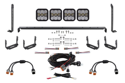 Diode Dynamics DD7542 SS5 Stealth Grille LED 4-Pod Kit for 2014-2024 Toyota 4Runner, White Combo