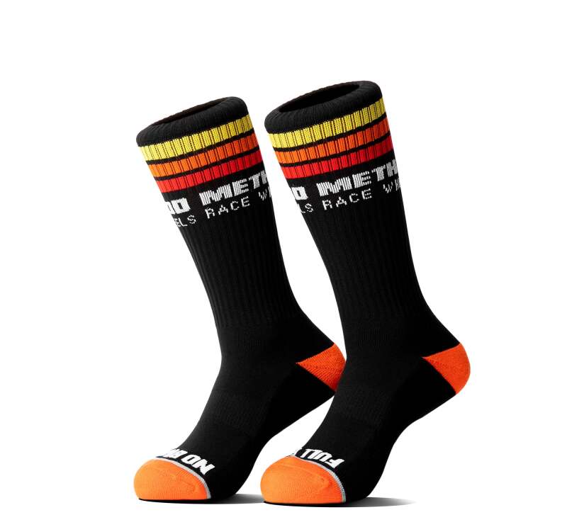 Method Wheels Classic Stripes Logo Performance Socks - Black, AP-M0003