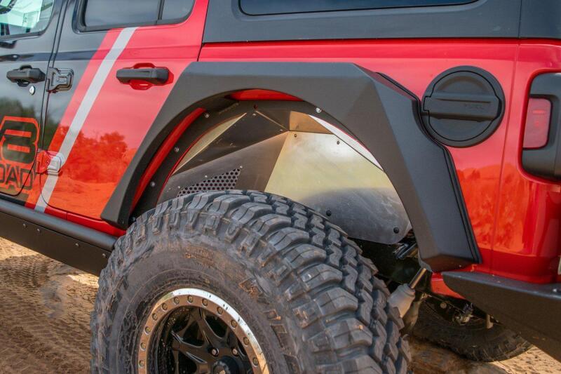 DV8 Offroad INFEND-03RB Rear Inner Fenders for 2018+ Jeep Wrangler JL and JLU, Black