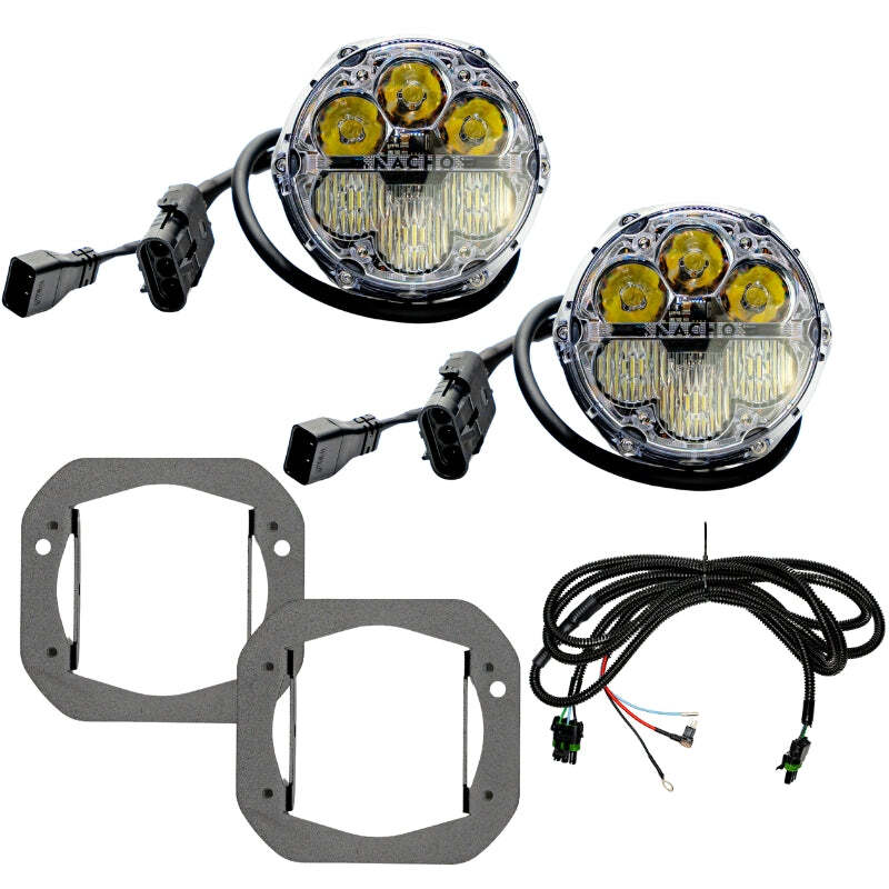Nacho Offroad Technology V3JW1KWSM Jeep JL/JT SAE Combo White Plug-and-Play Fog Light Kit