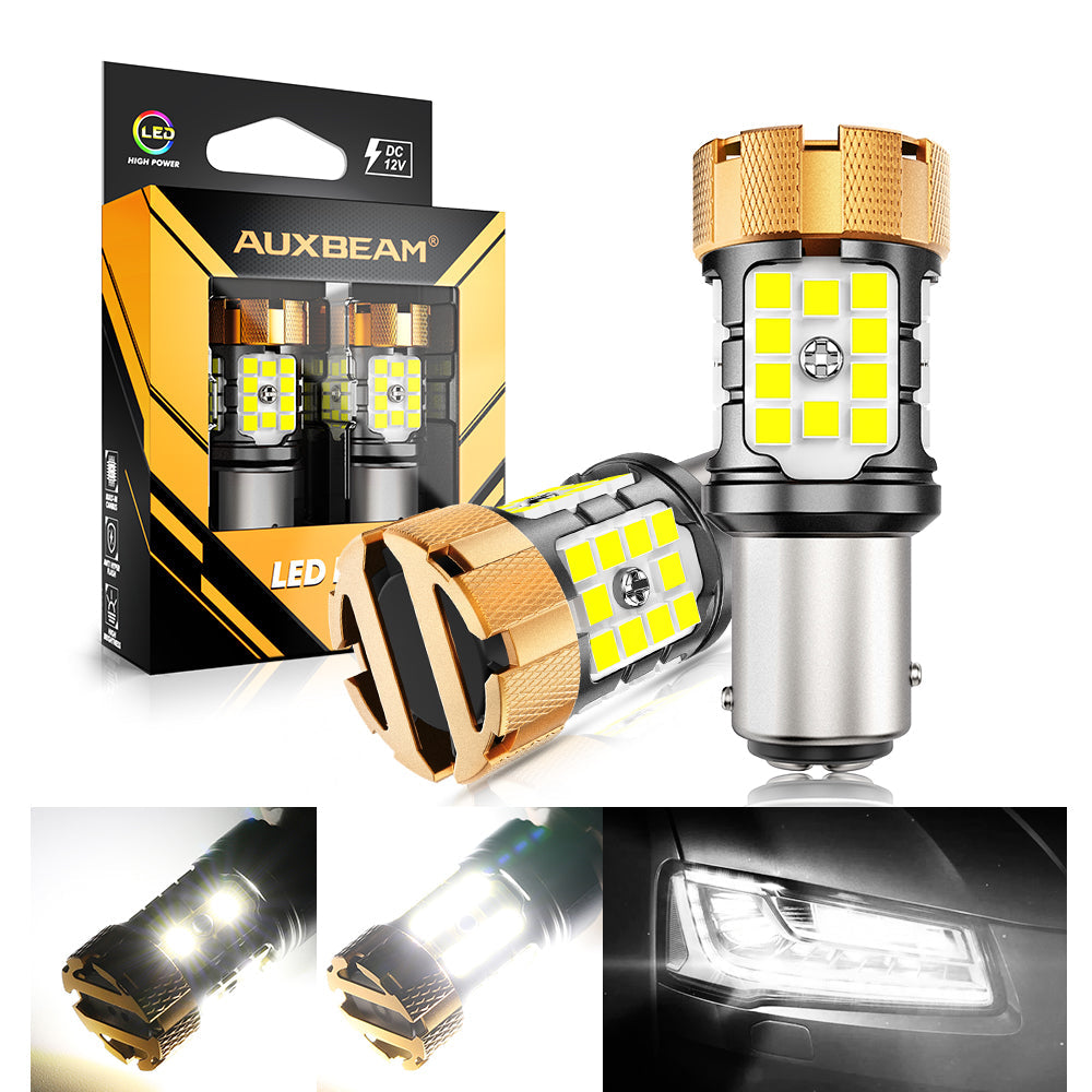 (2pcs/set) 🆕1157 BAY15D 1156 BA15S BAU15S  White Amber Red Canbus Error Free No Hyper Flash LED Turn Signal DRL Brake Light Tail Light Reversing Light Bulbs Fan Cooling
