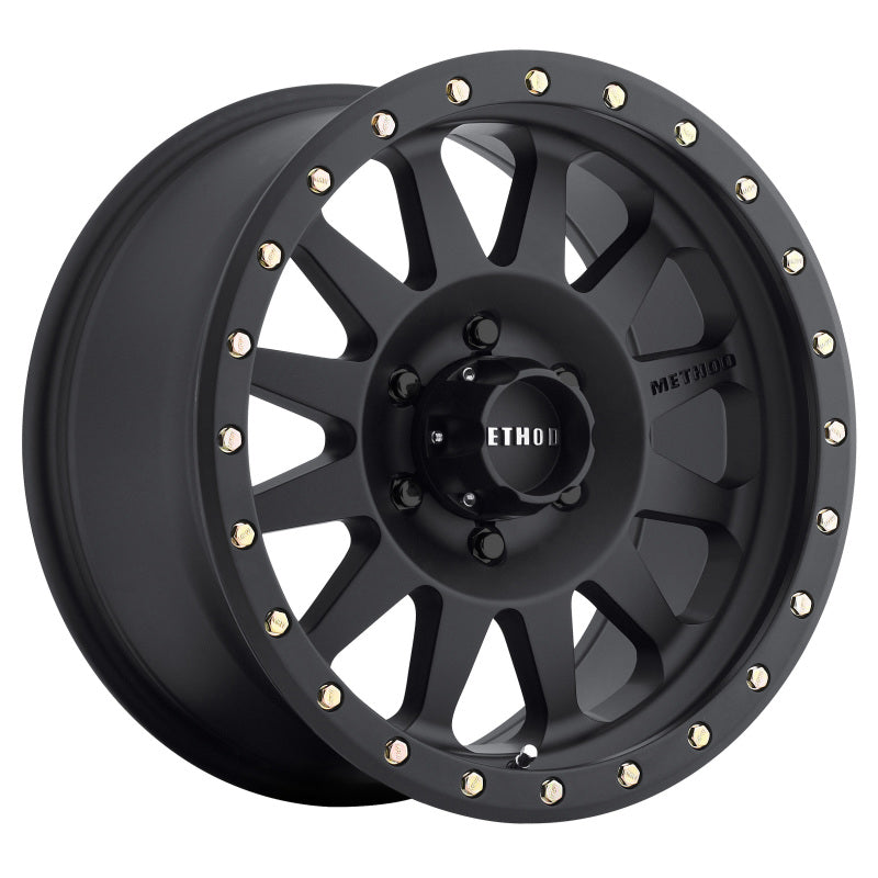 Method Wheels MR304 Double Standard 18-Inch Matte Black Wheel, 9-Inch Width, -12mm Offset, 6x5.5 Bolt Pattern