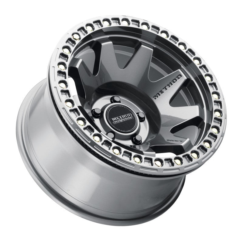 Method Wheels MR108 17x9 Beadlock Wheel, -44mm Offset, 5x5 Bolt Pattern, Titanium