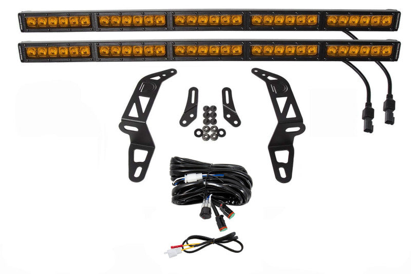 Diode Dynamics DD6086 SS30 LED Bumper Light Bar Kit for 2018-2024 Jeep Wrangler