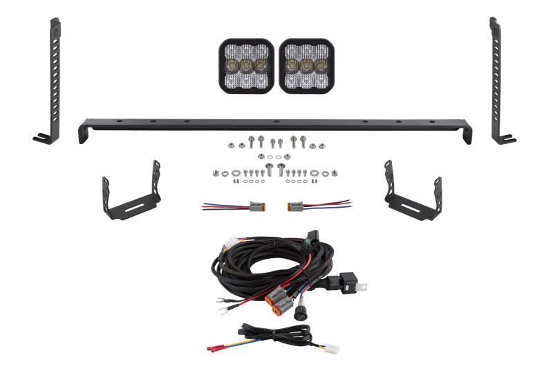 Diode Dynamics DD7534 SS5 Stealth Grille LED 2-Pod Kit for 2014-2024 Toyota 4Runner, White Combo