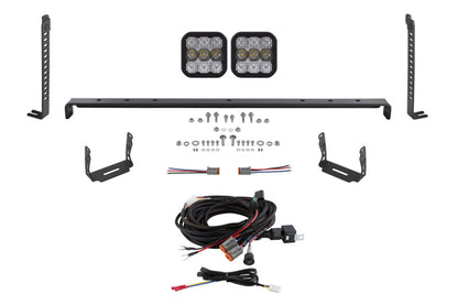 Diode Dynamics DD7534 SS5 Stealth Grille LED 2-Pod Kit for 2014-2024 Toyota 4Runner, White Combo