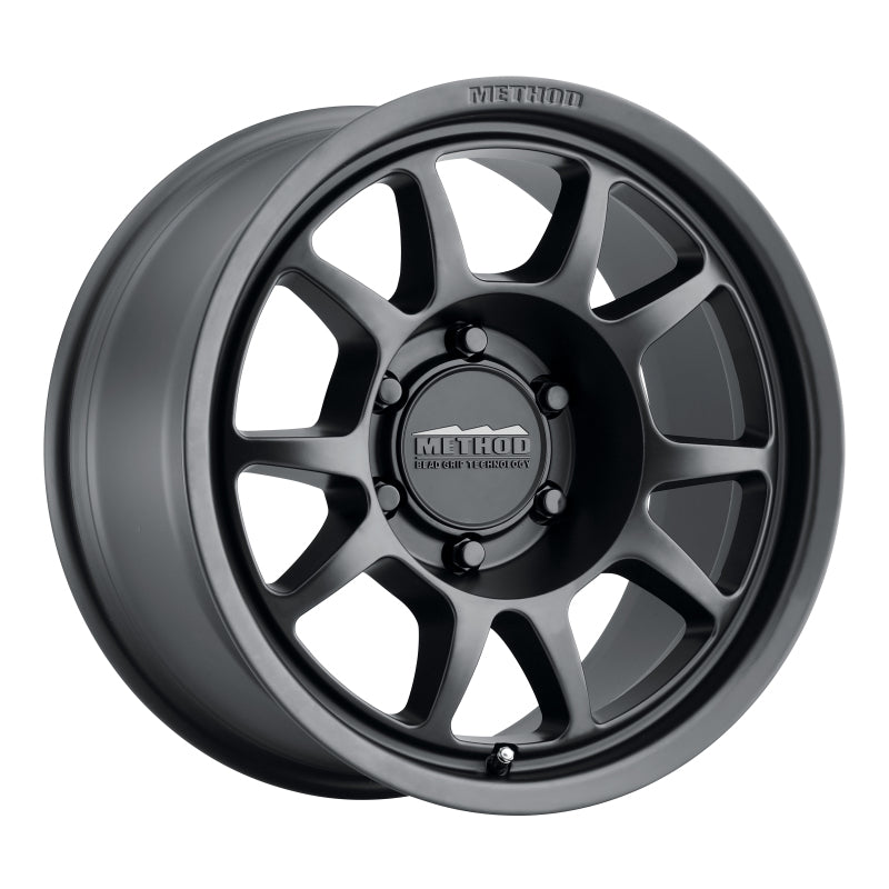 Method Wheels MR70278516500 MR702 17-Inch Matte Black Bead Grip Wheel, 8.5-Inch Wide, 6x135 Bolt Pattern