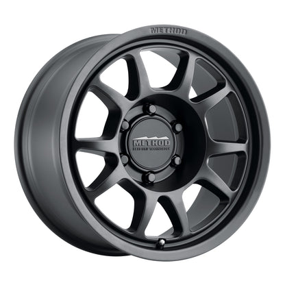 Method Wheels MR70278516500 MR702 17-Inch Matte Black Bead Grip Wheel, 8.5-Inch Wide, 6x135 Bolt Pattern