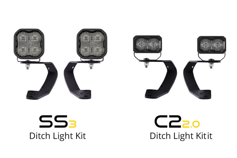 Diode Dynamics DD6746 Stage Series SS3 LED Ditch Light Kit for Toyota 4Runner 2010-2024, Sport White Combo