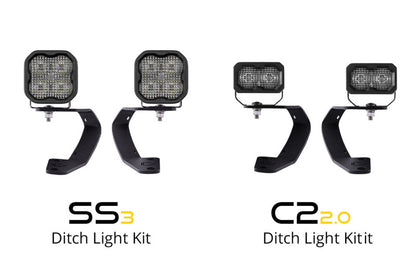 Diode Dynamics DD6746 Stage Series SS3 LED Ditch Light Kit for Toyota 4Runner 2010-2024, Sport White Combo