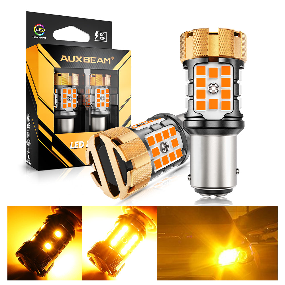 (2pcs/set) 🆕1157 BAY15D 1156 BA15S BAU15S  White Amber Red Canbus Error Free No Hyper Flash LED Turn Signal DRL Brake Light Tail Light Reversing Light Bulbs Fan Cooling