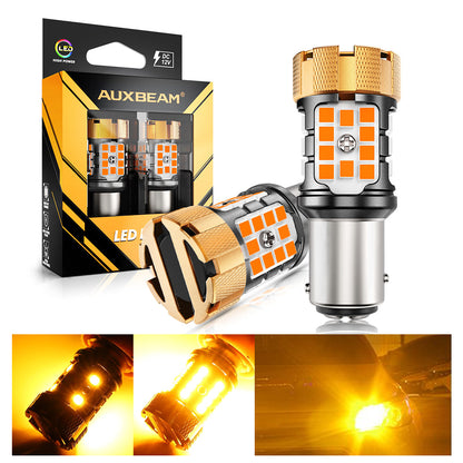(2pcs/set) 🆕1157 BAY15D 1156 BA15S BAU15S  White Amber Red Canbus Error Free No Hyper Flash LED Turn Signal DRL Brake Light Tail Light Reversing Light Bulbs Fan Cooling