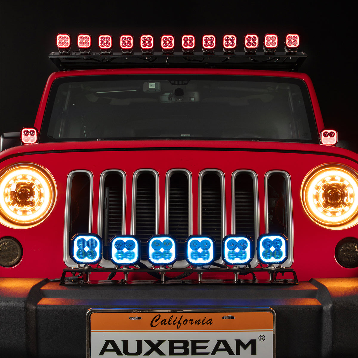 Color Play Series 3 Inch 116W RGB LED Pod Lights Flood Off Road Lights With 8 Backlight Options