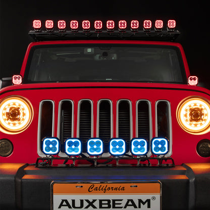 Color Play Series 3 Inch 116W RGB LED Pod Lights Flood Off Road Lights With 8 Backlight Options
