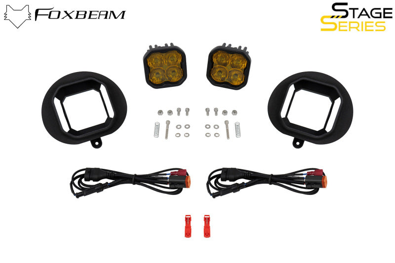 Diode Dynamics SS3 Type TR SAE Fog Light Kit with Foxbeam Brackets, DD8448