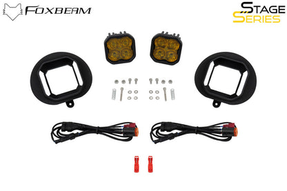 Diode Dynamics SS3 Type TR SAE Fog Light Kit with Foxbeam Brackets, DD8448