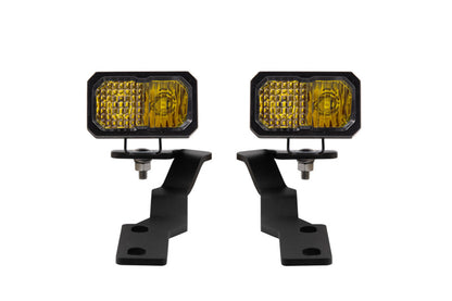 Diode Dynamics Stage Series 2-Inch LED Ditch Light Kit with Yellow Pro Pods for 2016-2023 Toyota Tacoma, Part DD6379