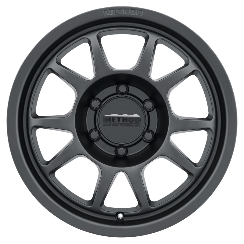 Method Wheels MR70278516500 MR702 17-Inch Matte Black Bead Grip Wheel, 8.5-Inch Wide, 6x135 Bolt Pattern